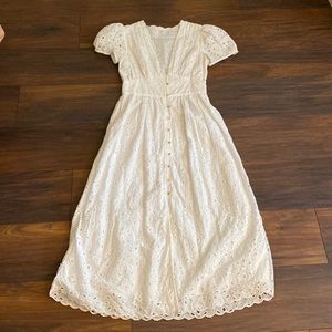 White Eyelet Wilfred Dress